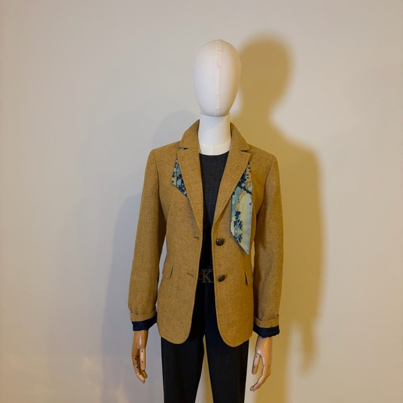 🏷️ Talbots Wool Blend Herringbone Blazer - Size 6 - NWOT - Picture 3 of 13